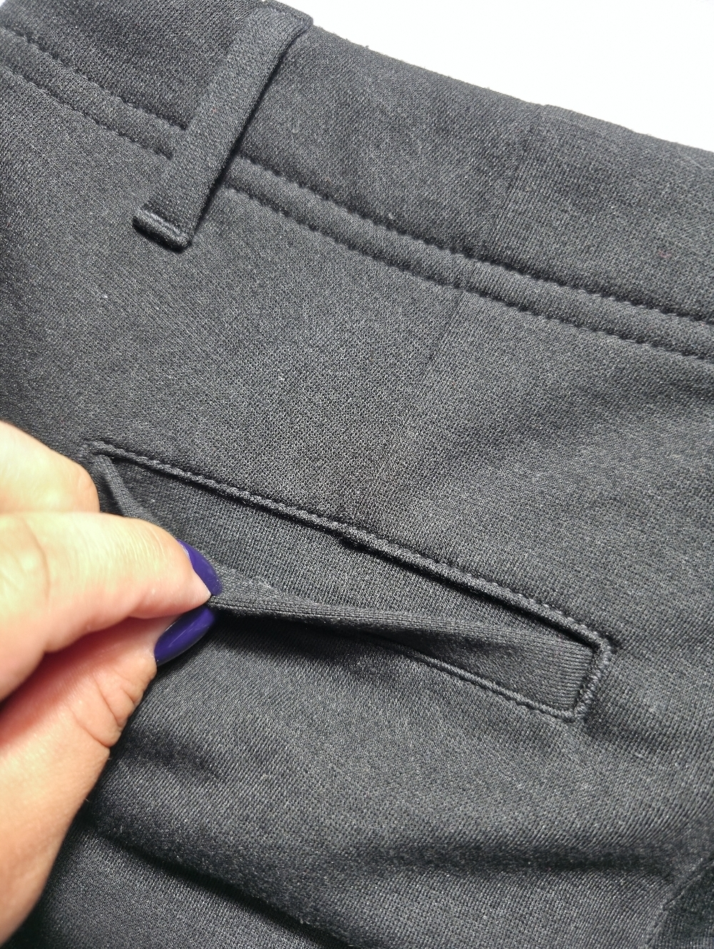 GAP Double Knit Girlfriend Pants Womens 00 Black Slim Ankle - Picture 11 of 12